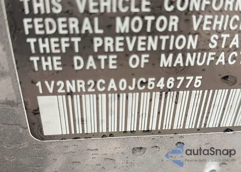 2018 Volkswagen Atlas 3.6L V6 Sel Premium from USA, damaged, VIN 1V2NR2CA0JC546775